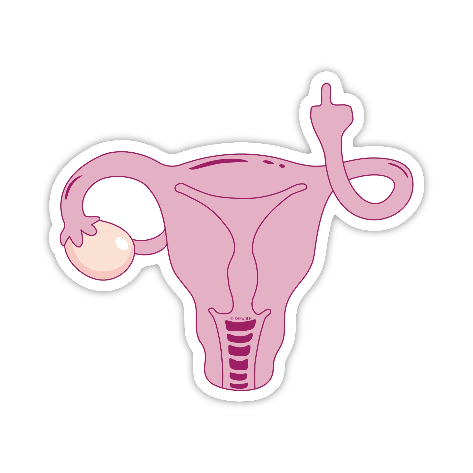 Feminist uterus sticker