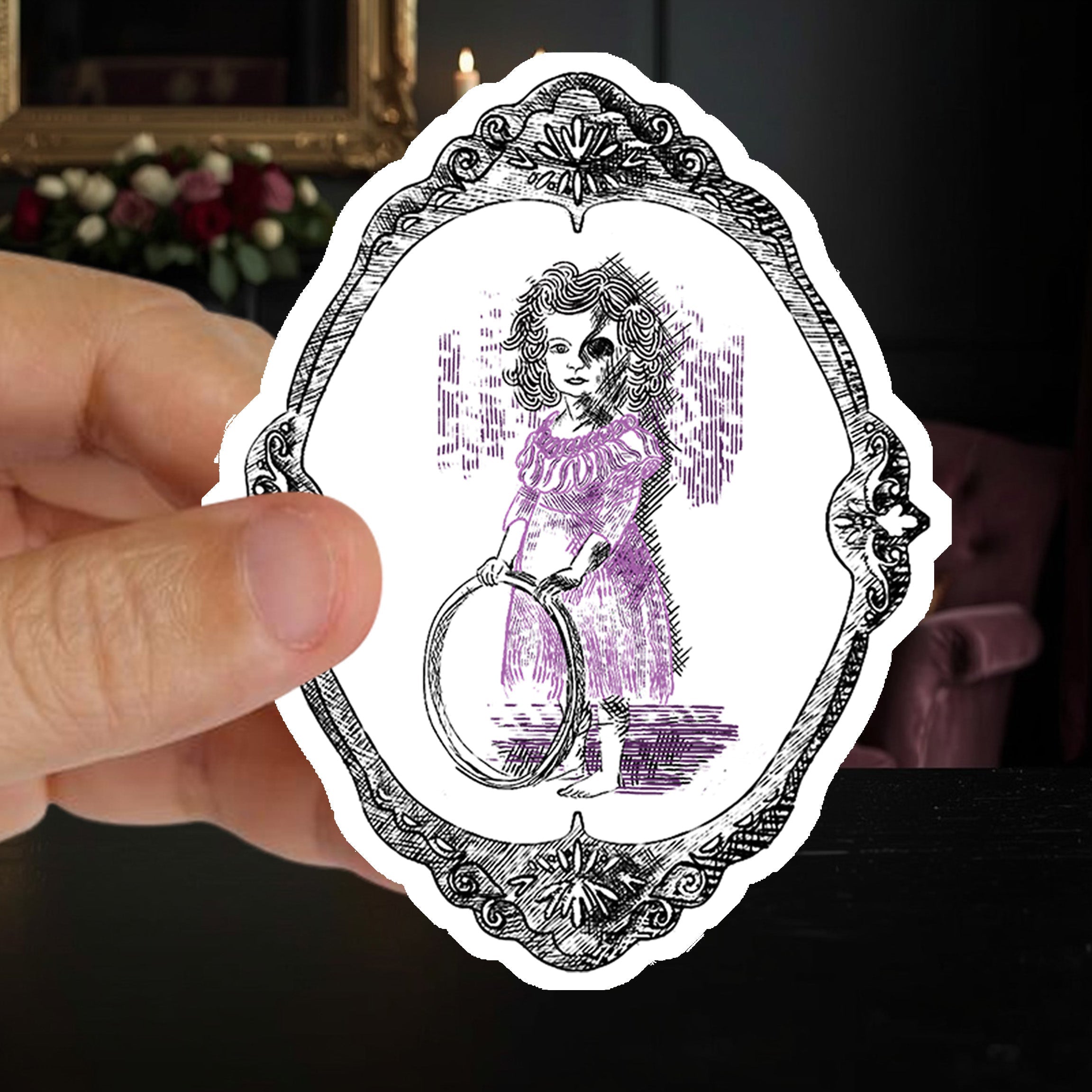 Domestic Zombie Girl Sticker