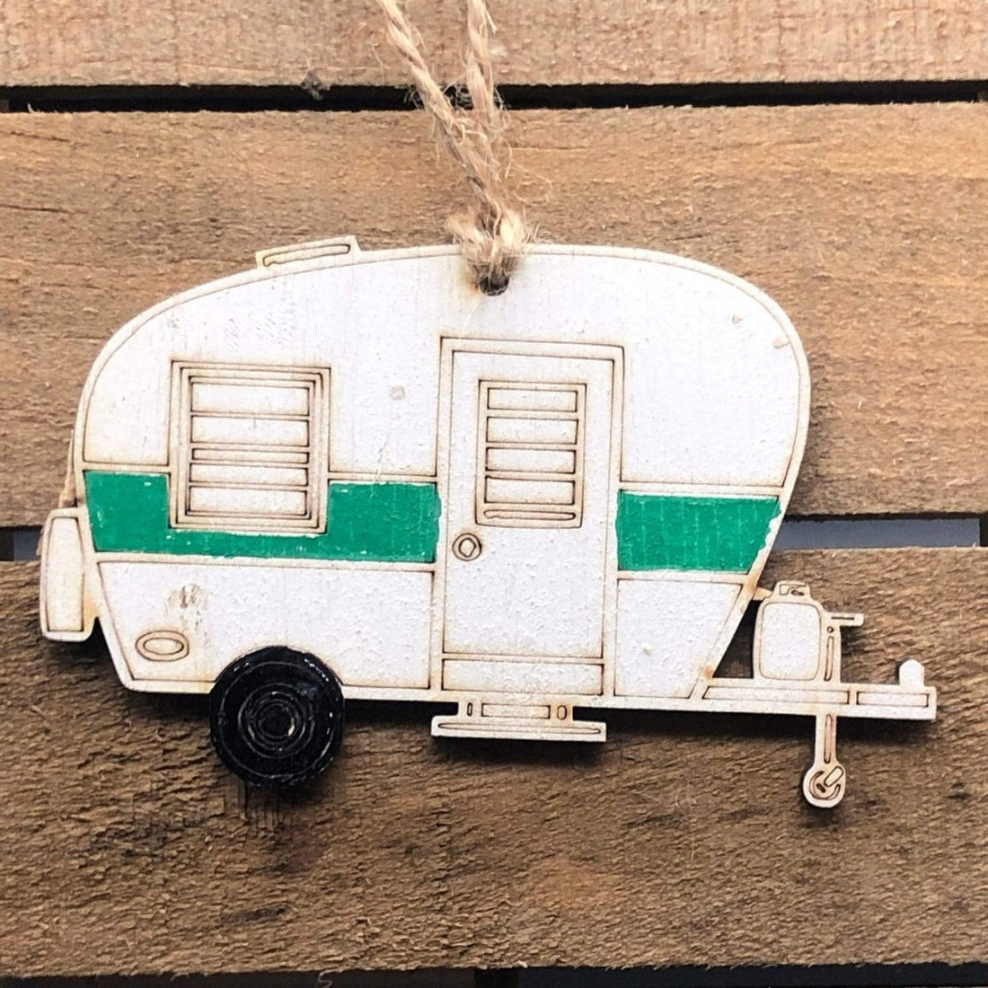 Vintage Camper Wooden Ornaments - - Cate&