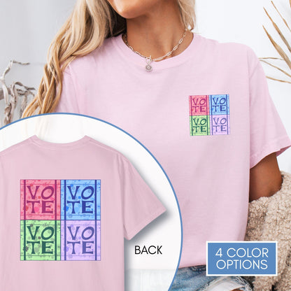 vote-pop-art-unisex-graphic-tshirt-voter-engagement-tee-hand-drawn