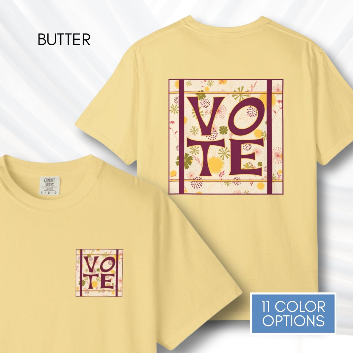 vote-unisex-graphic-tshirt-voter-engagement-tee-hand-drawn-art-butter