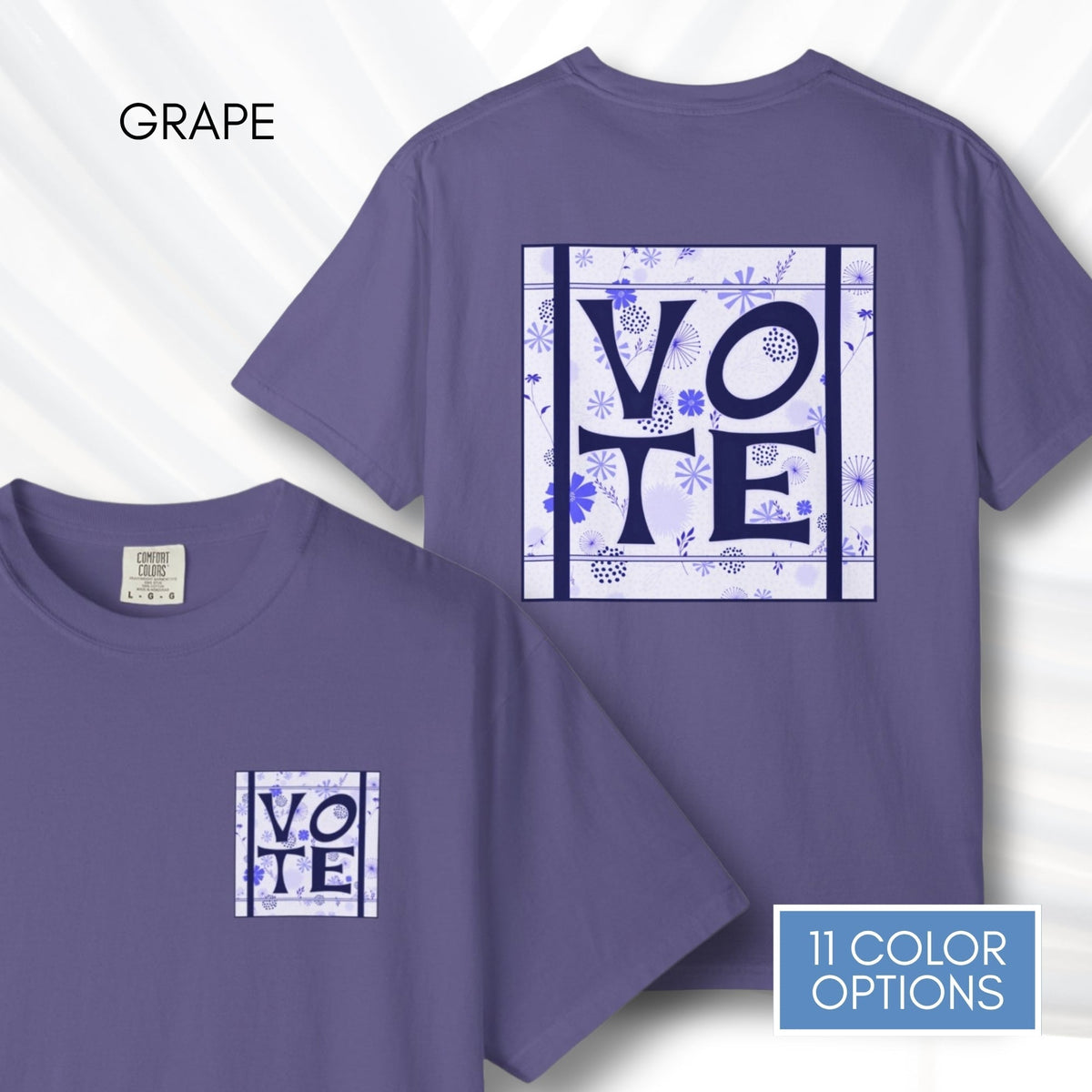 vote-unisex-graphic-tshirt-voter-engagement-tee-hand-drawn-art-grape