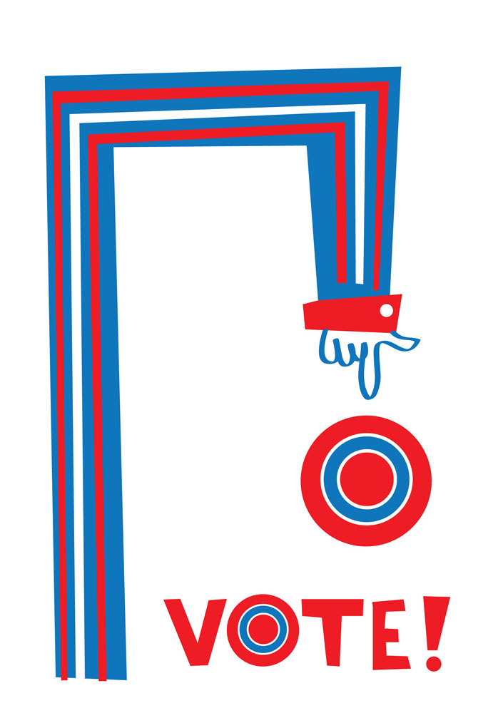 Vote! Hand Silkscreen Printed Poster