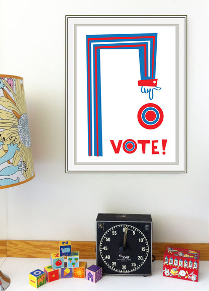 Vote! Hand Silkscreen Printed Poster