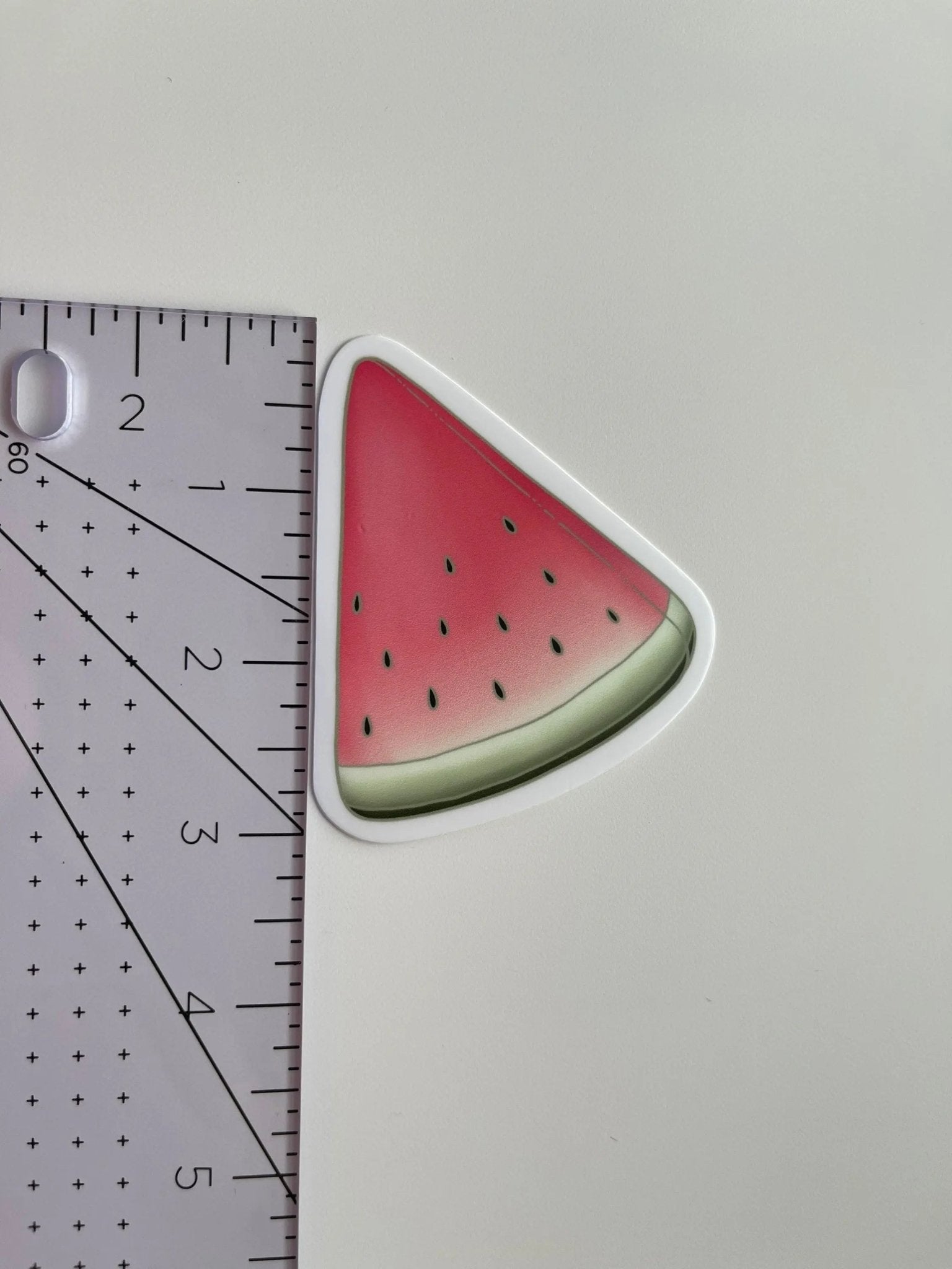 Watermelon slice sticker — durable waterproof vinyl fruit sticker for planners and journals by indie artist MangoIllustrated