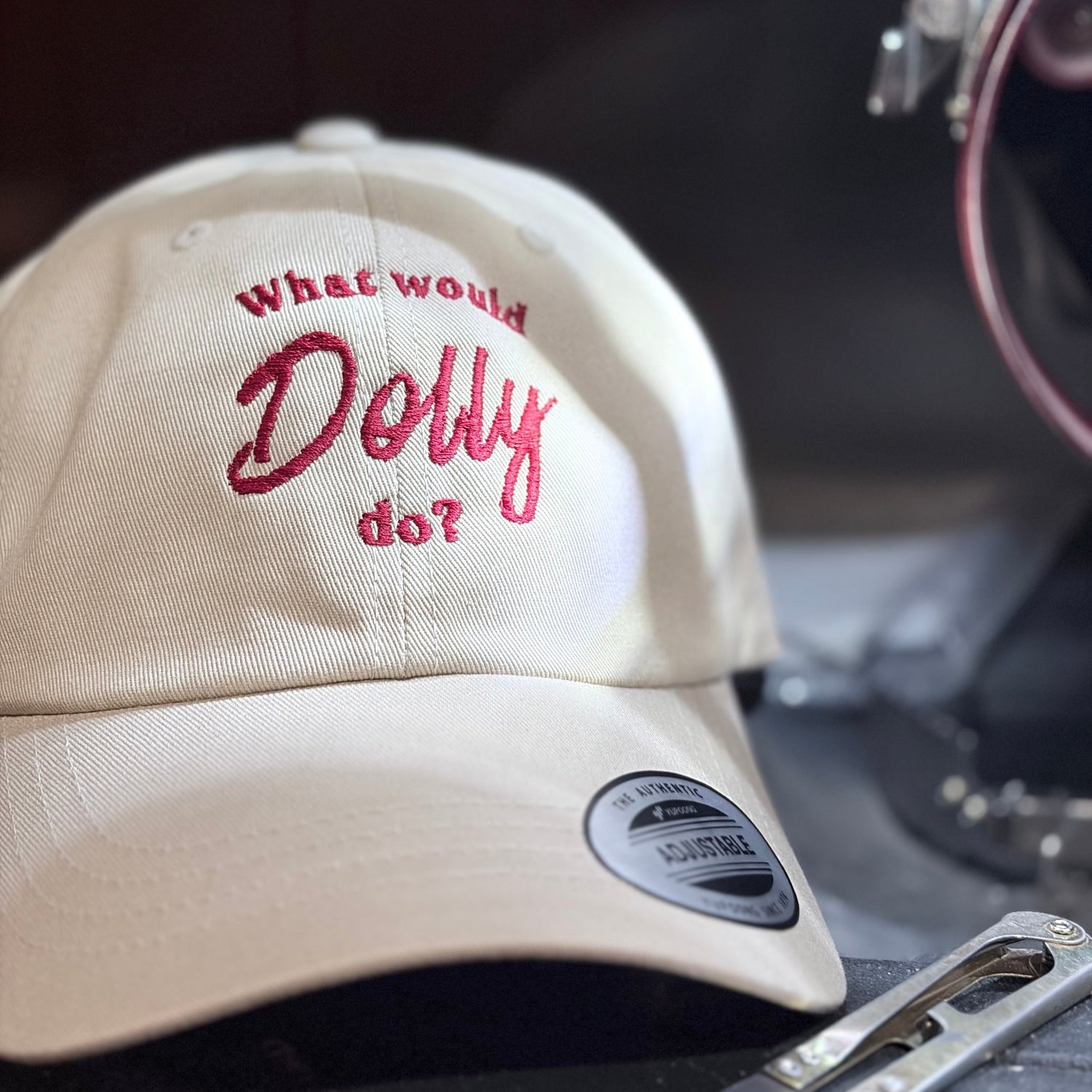 What Would Dolly Do? Embroidered Dad Hat - Heartland Stitch