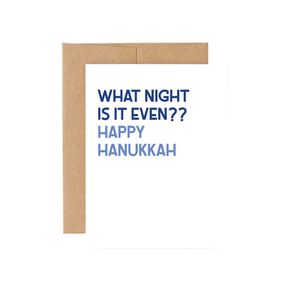 What Night Is It? Hanukkah Card