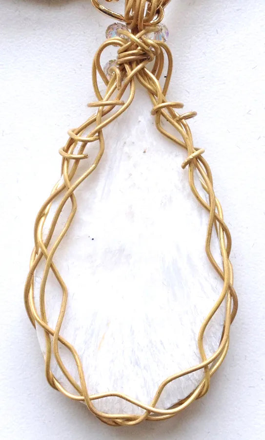 White Agate Pendant - Back View