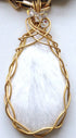 White Agate Pendant - Front View
