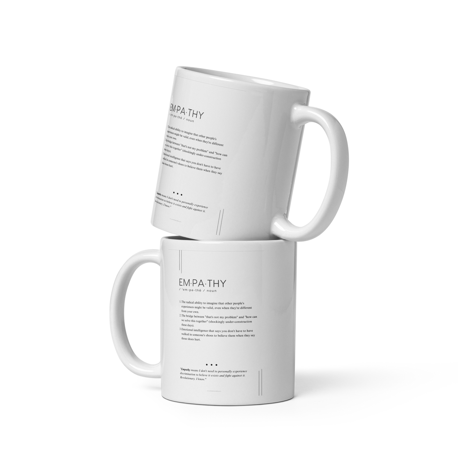 Coffee Mug (11oz) - Empathy - Defined: Terms for Our Time (Black or White)