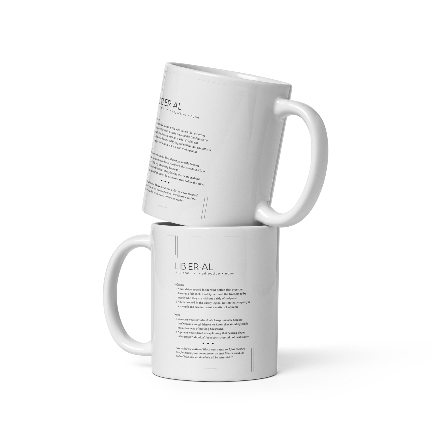 Coffee Mug (11oz) - Liberal - Defined: Terms for Our Time (Black or White)