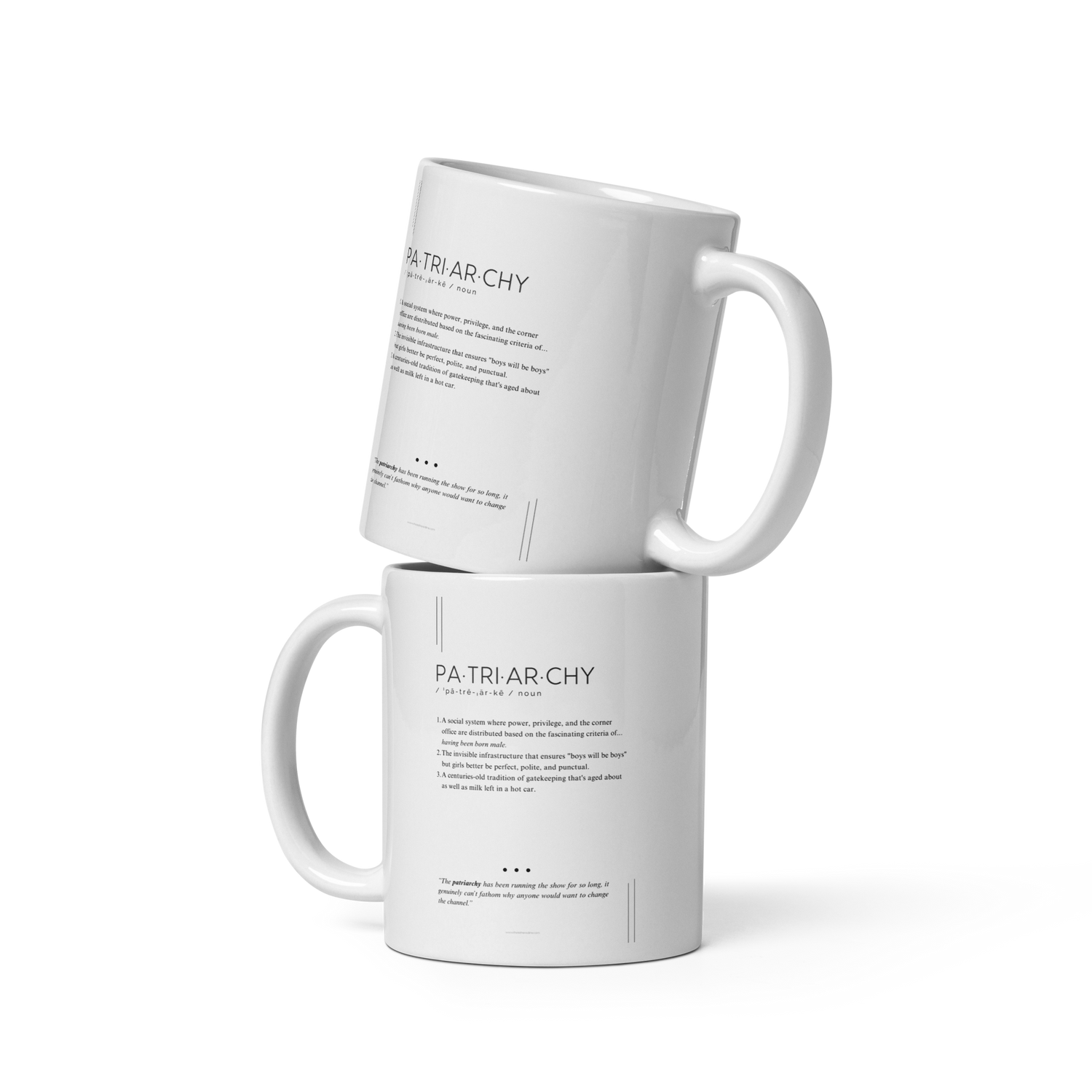 Coffee Mug (11oz) - Patriarchy - Defined: Terms for Our Time (Black or White)
