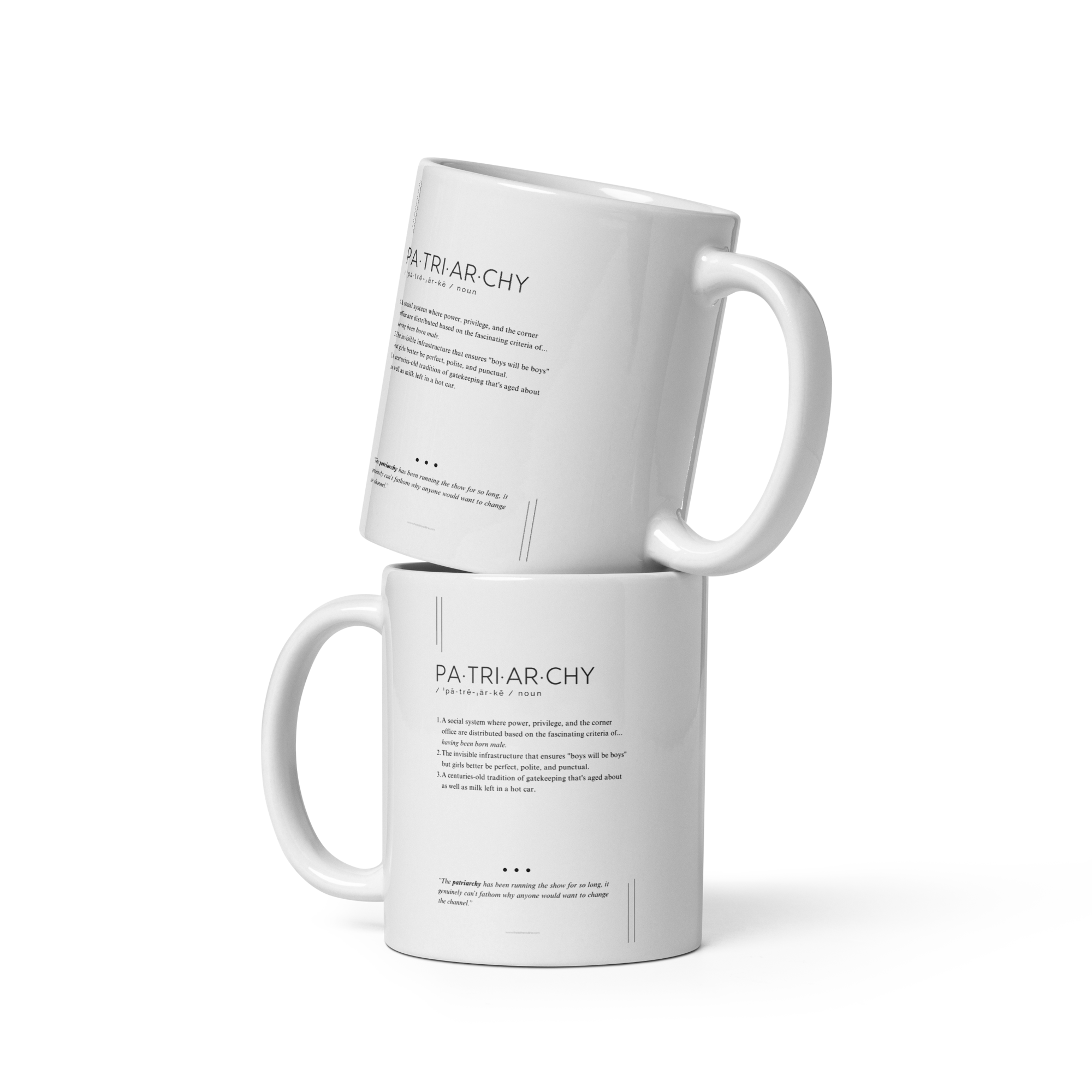 Coffee Mug (11oz) - Patriarchy - Defined: Terms for Our Time (Black or White)
