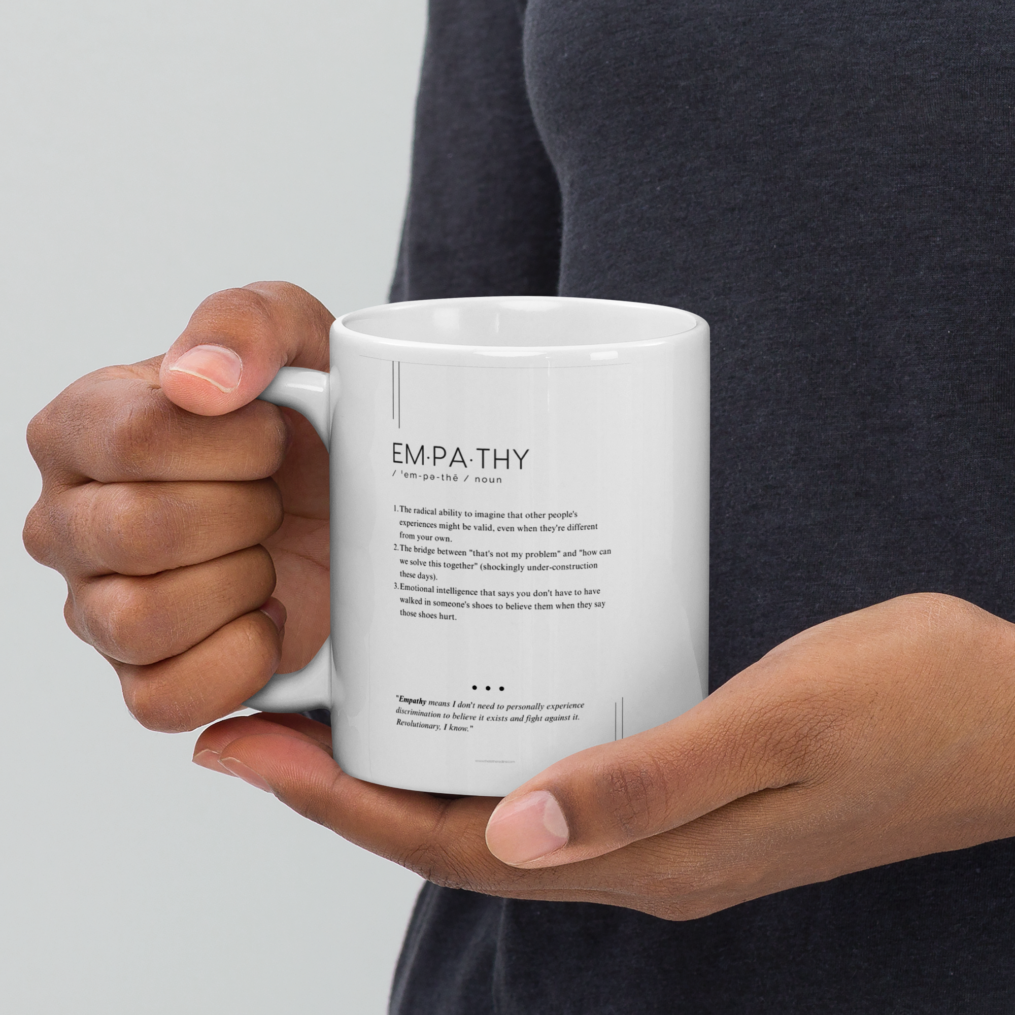 Coffee Mug (11oz) - Empathy - Defined: Terms for Our Time (Black or White)