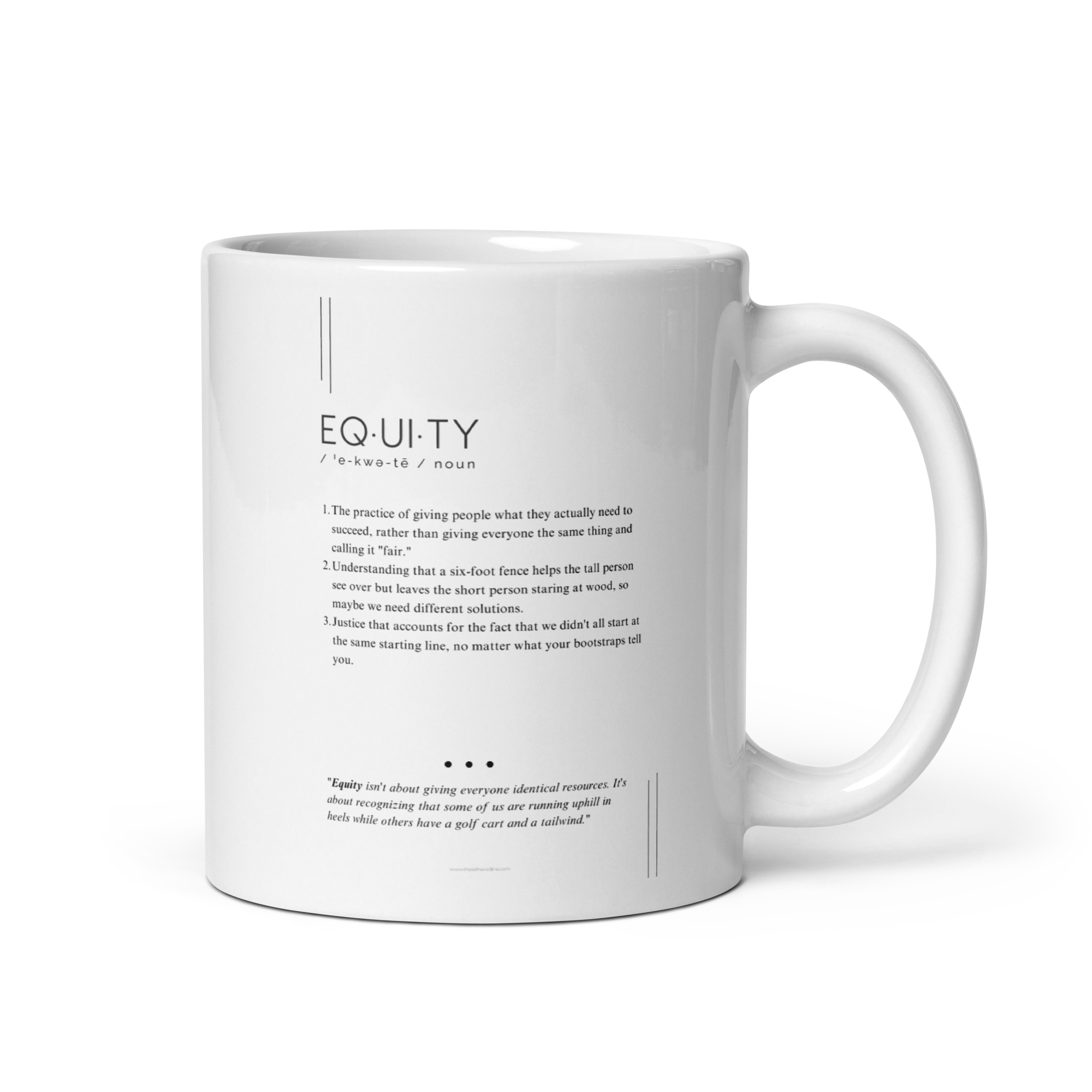 Coffee Mug (11oz) - Equity - Defined: Terms for Our Time (Black or White)