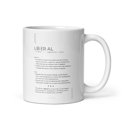 Coffee Mug (11oz) - Liberal - Defined: Terms for Our Time (Black or White)