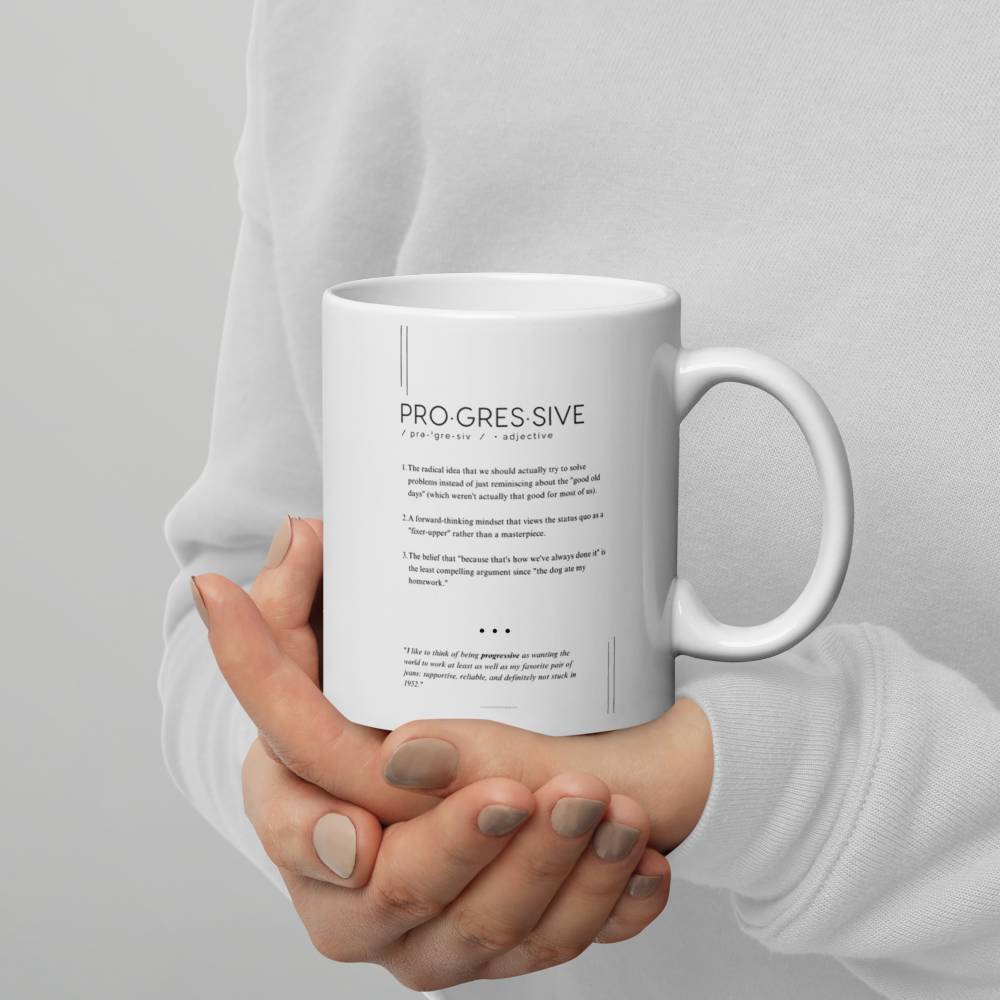Coffee Mug (11oz) - Progressive - Defined: Terms for Our Time (Black or White)