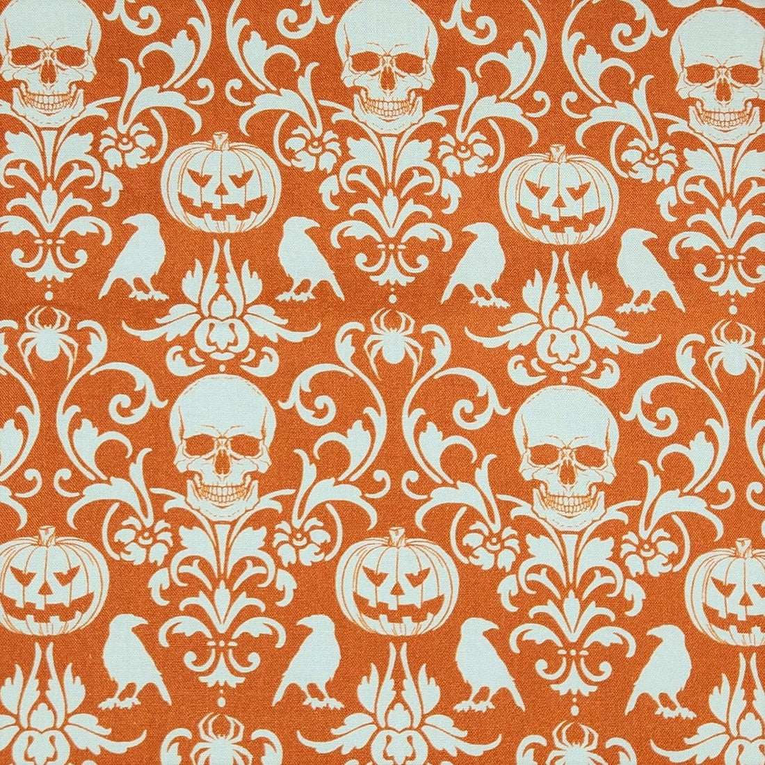 100% Cotton Napkins - Set of 2 -  Halloween White + Orange