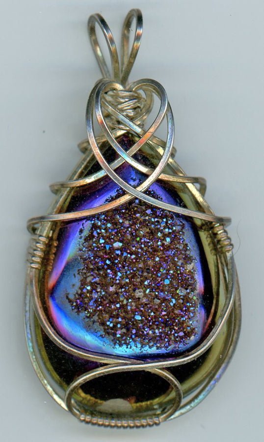 Titanium Drusy Pendant - Front View