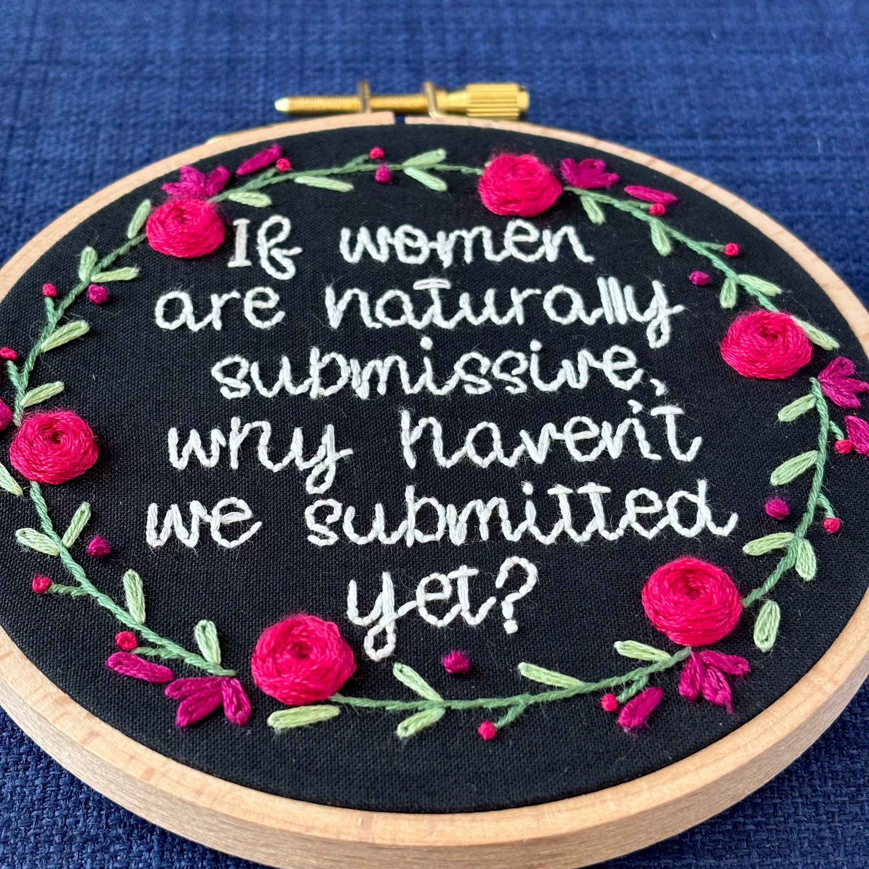 "If women are naturally submissive, why haven&