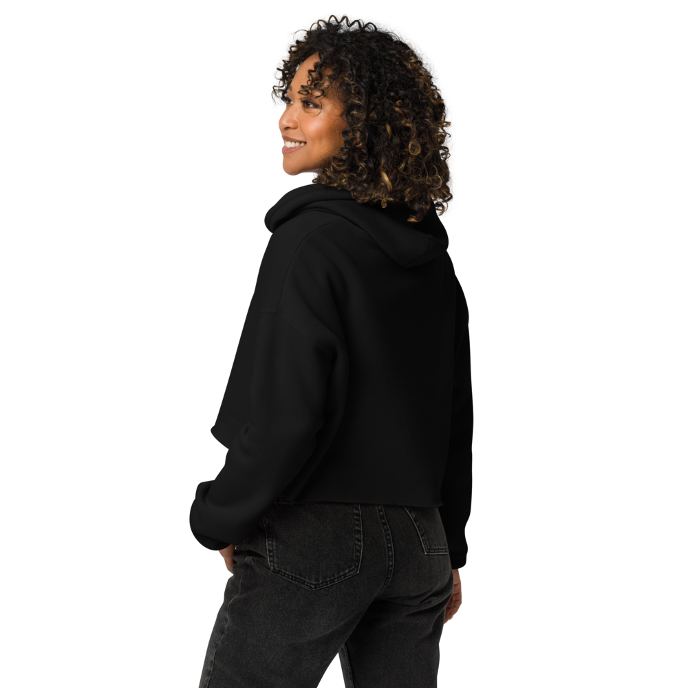 Disassociating Embroidered Crop Hoodie