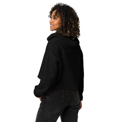 Disassociating Embroidered Crop Hoodie