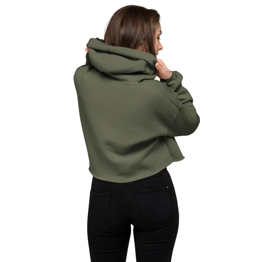 Overstimulated Embroidered Crop Hoodie