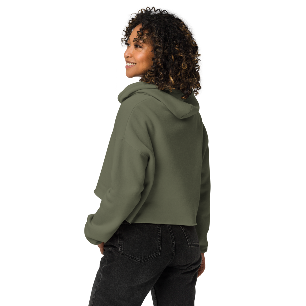 Disassociating Embroidered Crop Hoodie