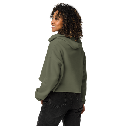 Disassociating Embroidered Crop Hoodie