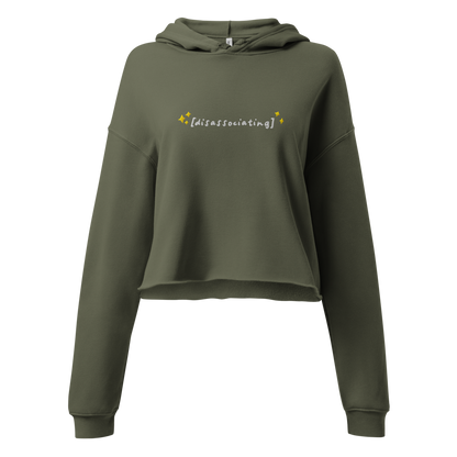 Disassociating Embroidered Crop Hoodie