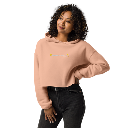 Overstimulated Embroidered Crop Hoodie