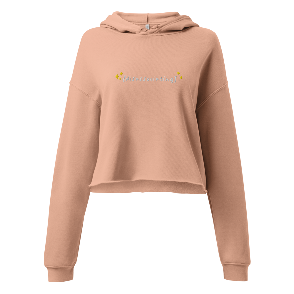 Disassociating Embroidered Crop Hoodie