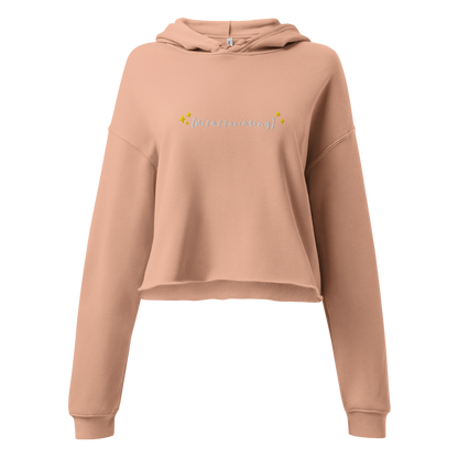 Disassociating Embroidered Crop Hoodie