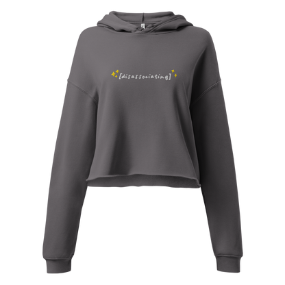 Disassociating Embroidered Crop Hoodie