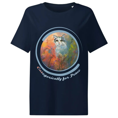 Women’s CATegorically for Peace  Organic Ribbed Neck T-shirt
