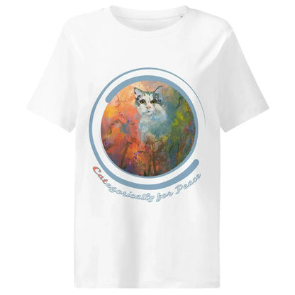Women’s CATegorically for Peace  Organic Ribbed Neck T-shirt