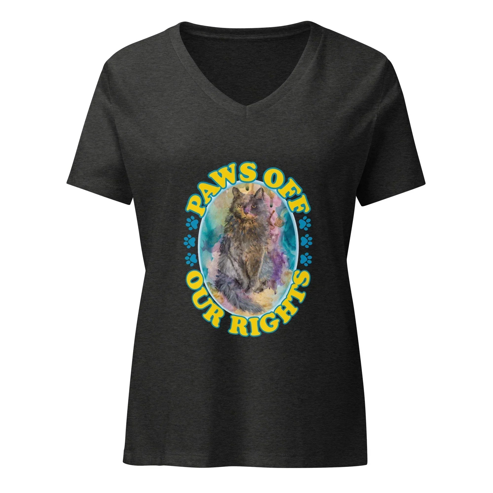 Paws Off Our Rights Women’s Relaxed V-neck T-shirt