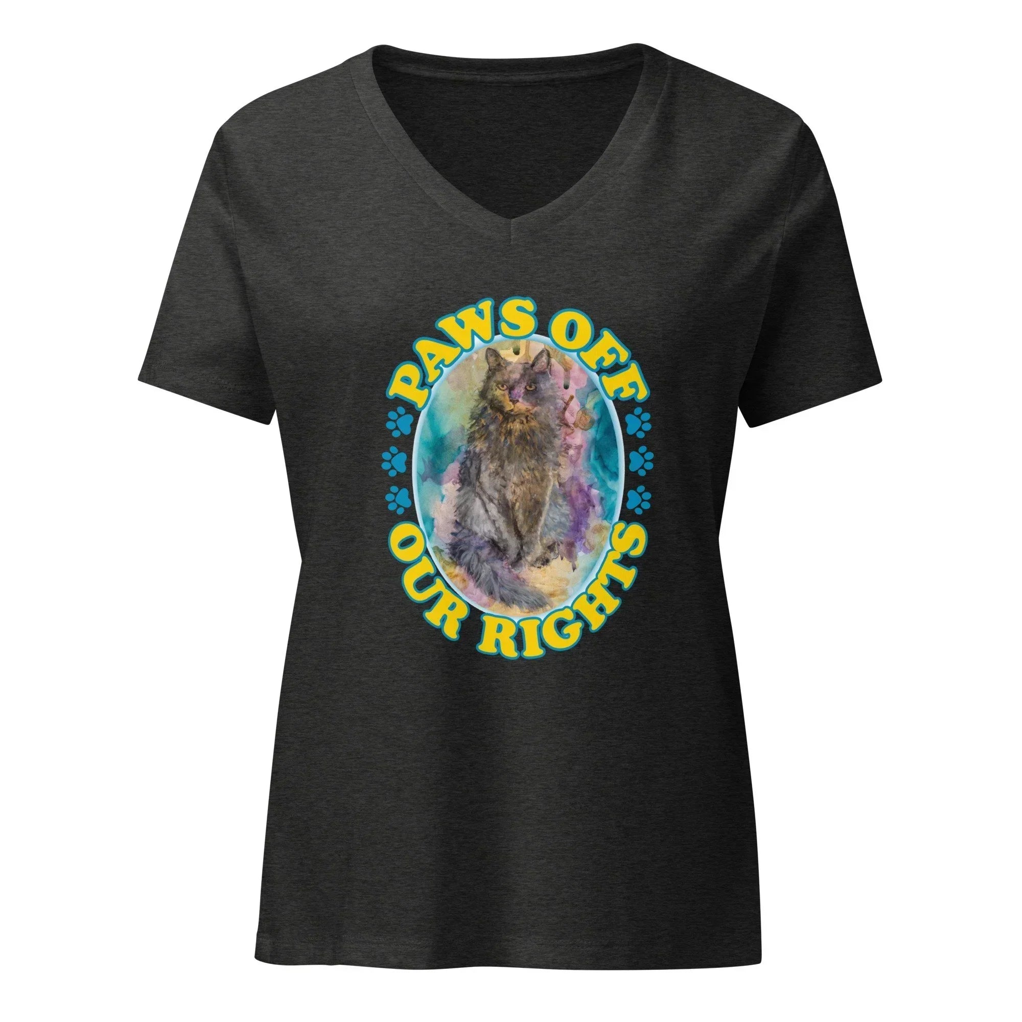 Paws Off Our Rights Women’s Relaxed V-neck T-shirt