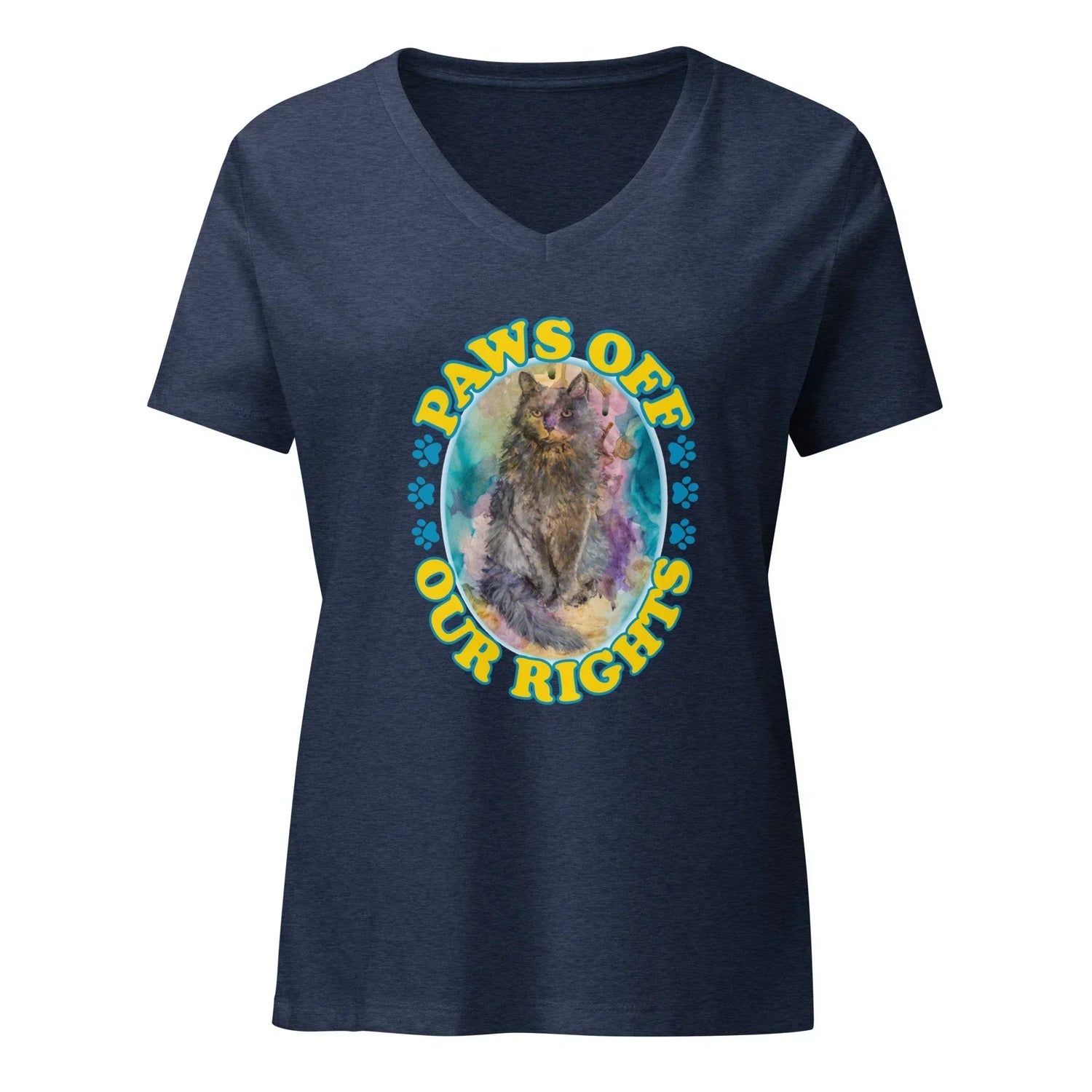 Paws Off Our Rights Women’s Relaxed V-neck T-shirt