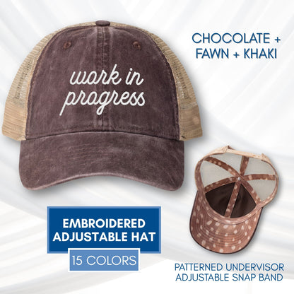 work-in-progress-mesh-back-womens-hat-embroidered-baseball-cap-mental-health-gift-growth-mindset