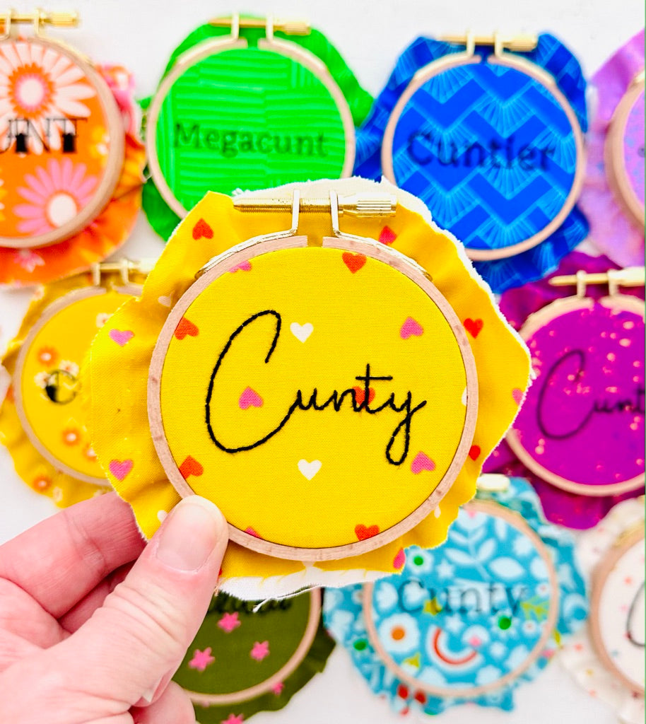 All the cunts // Embroidery PDF Pattern Download 3 inch