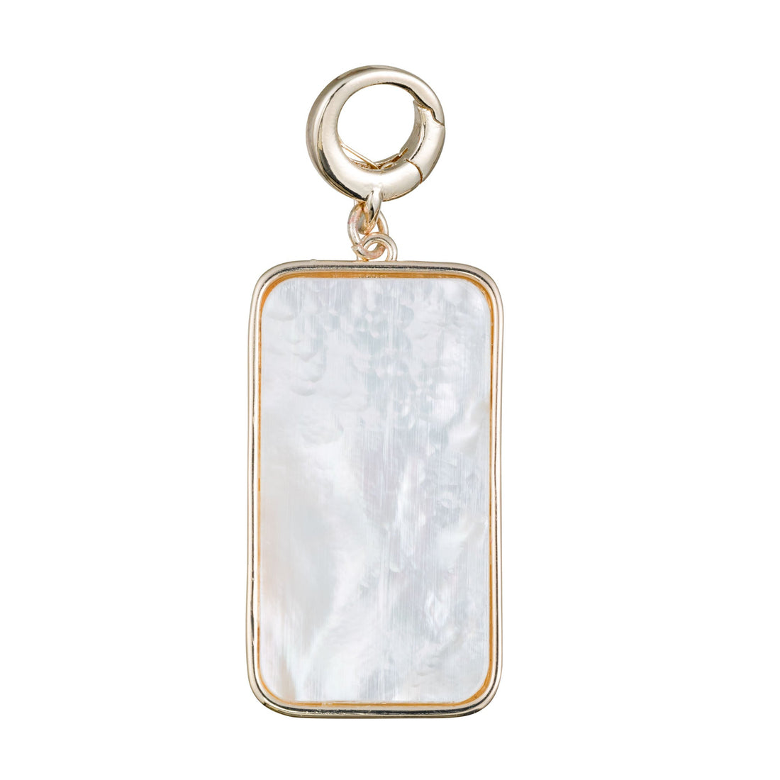 charleston gold mother of pearl nautilus rectangle charm