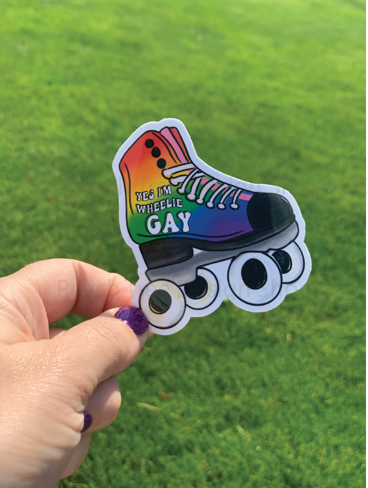 LGBTQ+ Pride Roller Skate Handmade Stickers