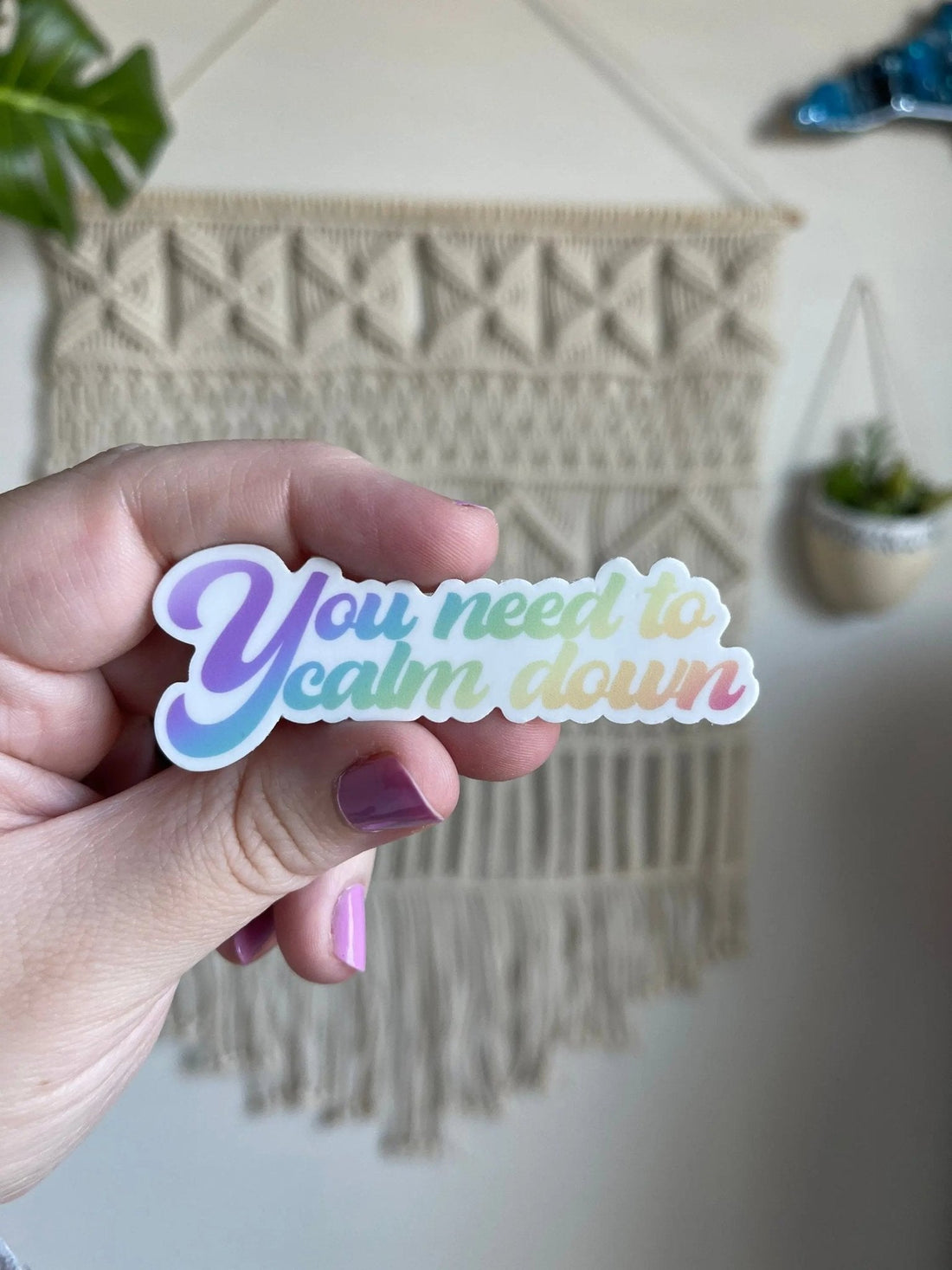 You need to calm down rainbow sticker - MangoIllustrated - Sticker