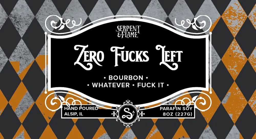 Zero Fucks Left 8oz Candle