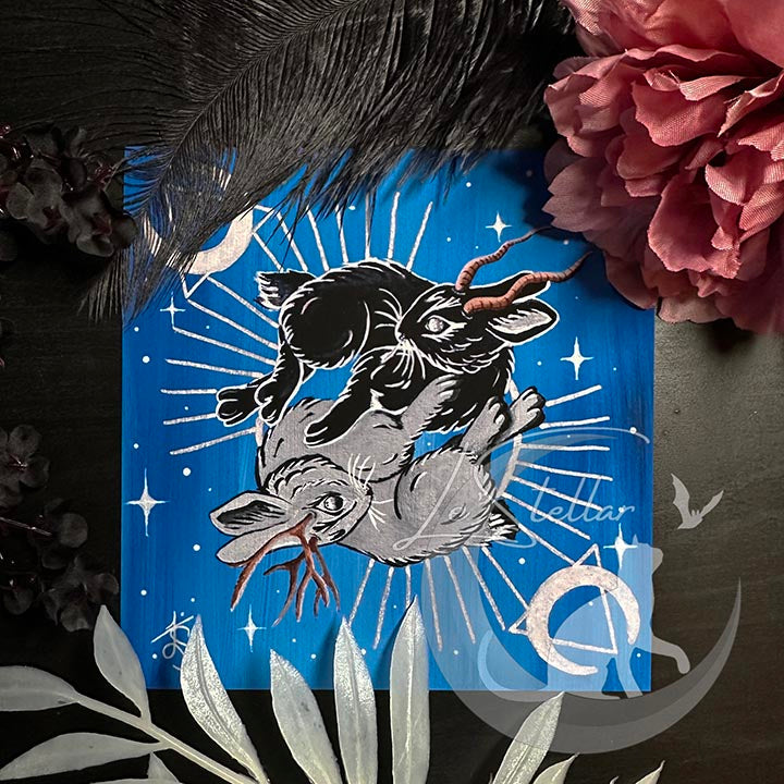 Zodiac Rabbit Art for Cancer Sign