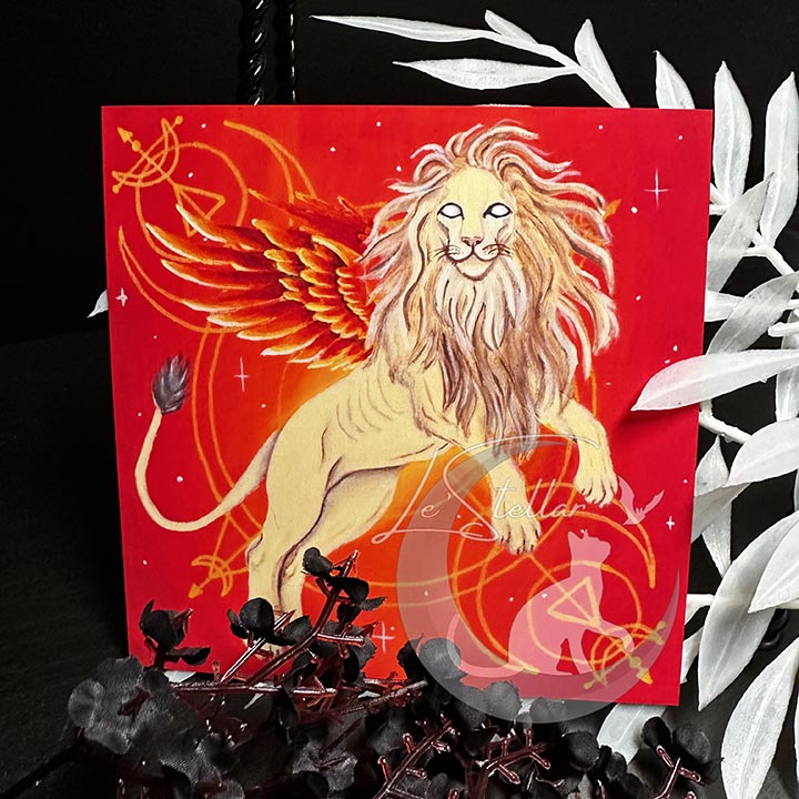 Leo Zodiac Print with Celestial Accents
